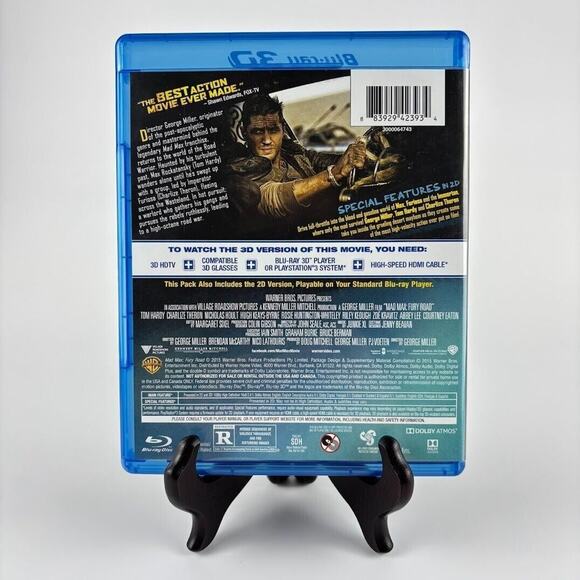 Mad Max: Fury Road (Blu-ray 3D, Blu-ray, DVD, 2015) w/ Lenticular Slipcover - Picture 2 of 4